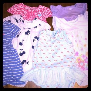 6 baby girls dress onesie